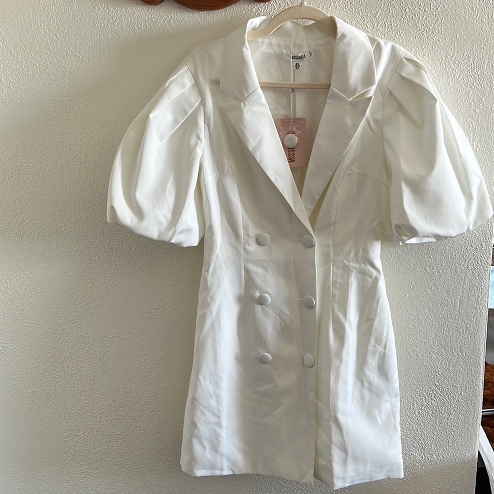 Puff sleeve blazer dress